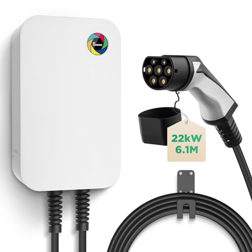 WISSENERGY EV Charger 32A Station de Recharge Murale triphasée 22KW,