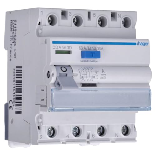 Hager CDA463D Disjoncteur différentiel FI 63 A